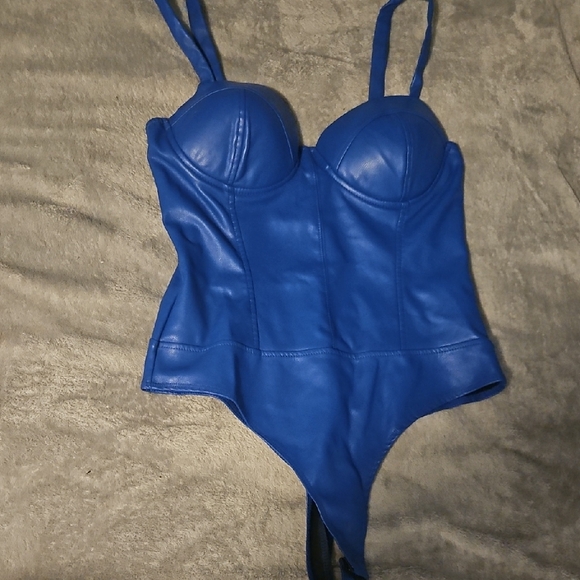 Tops - Blue Body Suit.